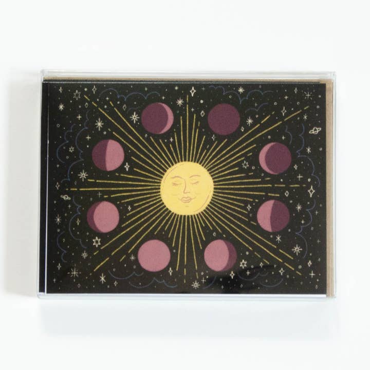 Celestial Set of 8 Cards for wholesale by Lettering By KT