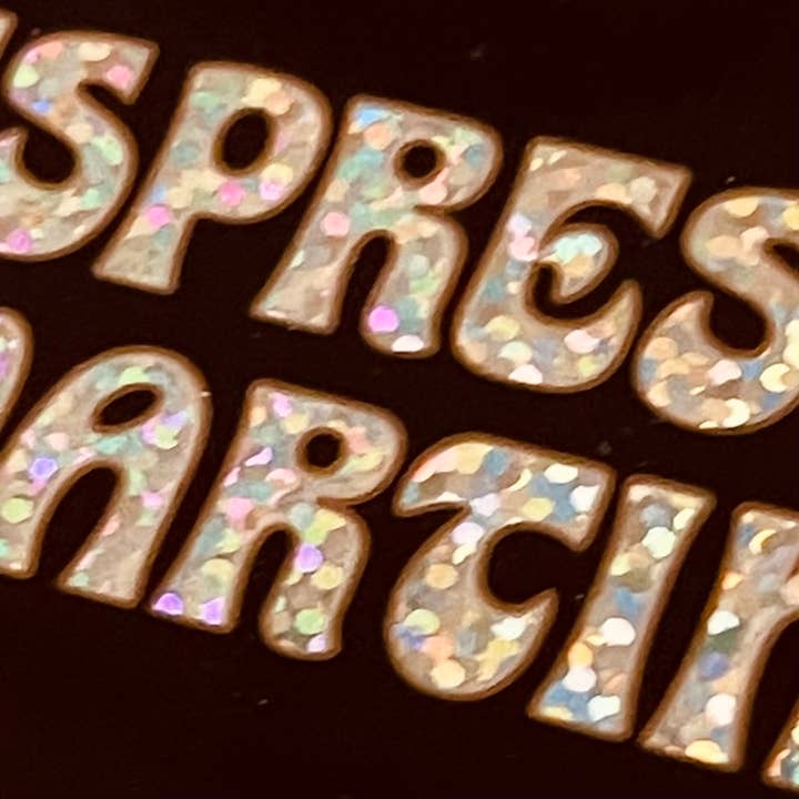 The Silver Spider - Wholesale Sticker - Espresso martini sparkly Heart Sticker restaurant bar gifts1