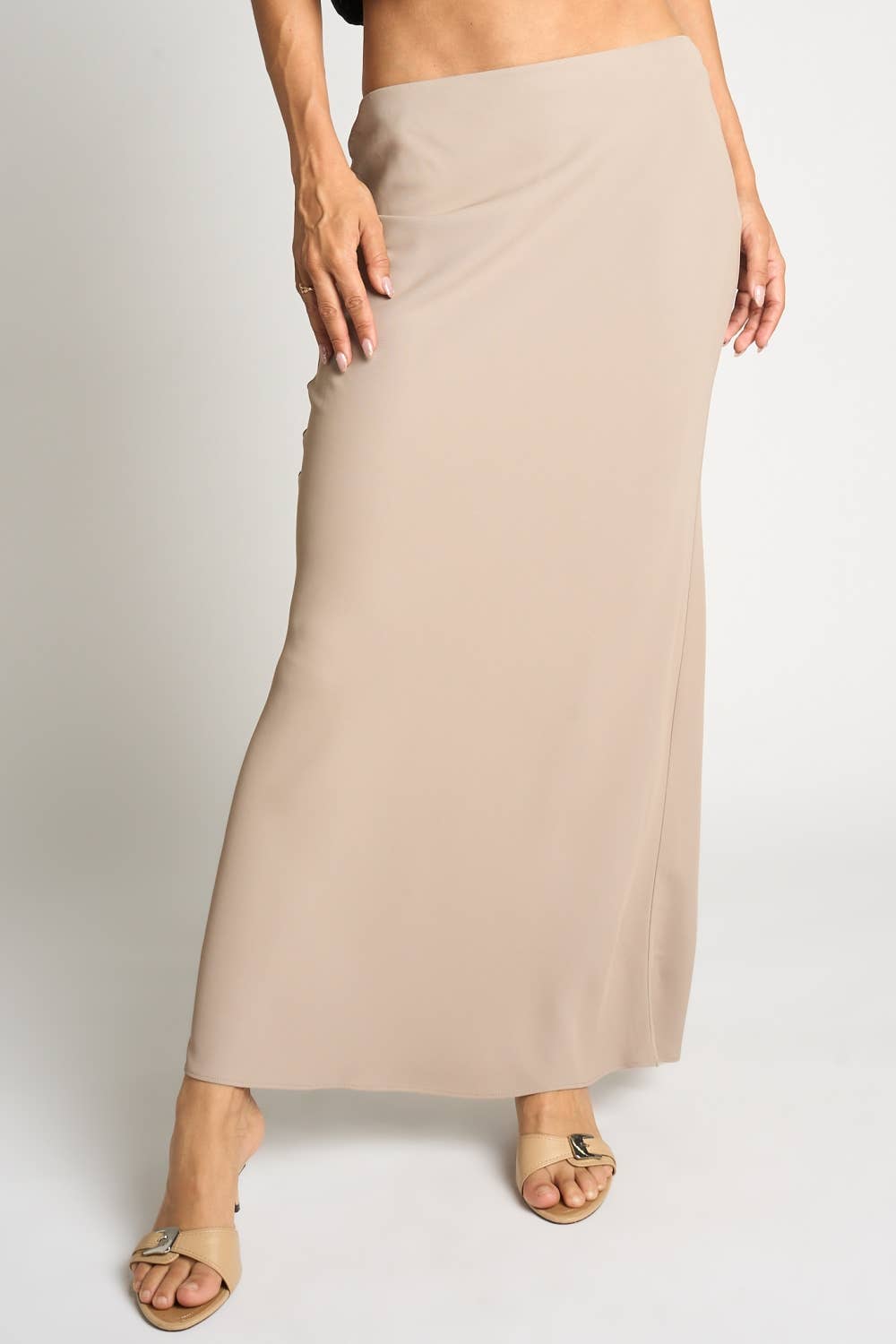 Sans Souci - Wholesale Skirt - Women's - POLY SPAN KNIT BIAS MAXI SKIRT0