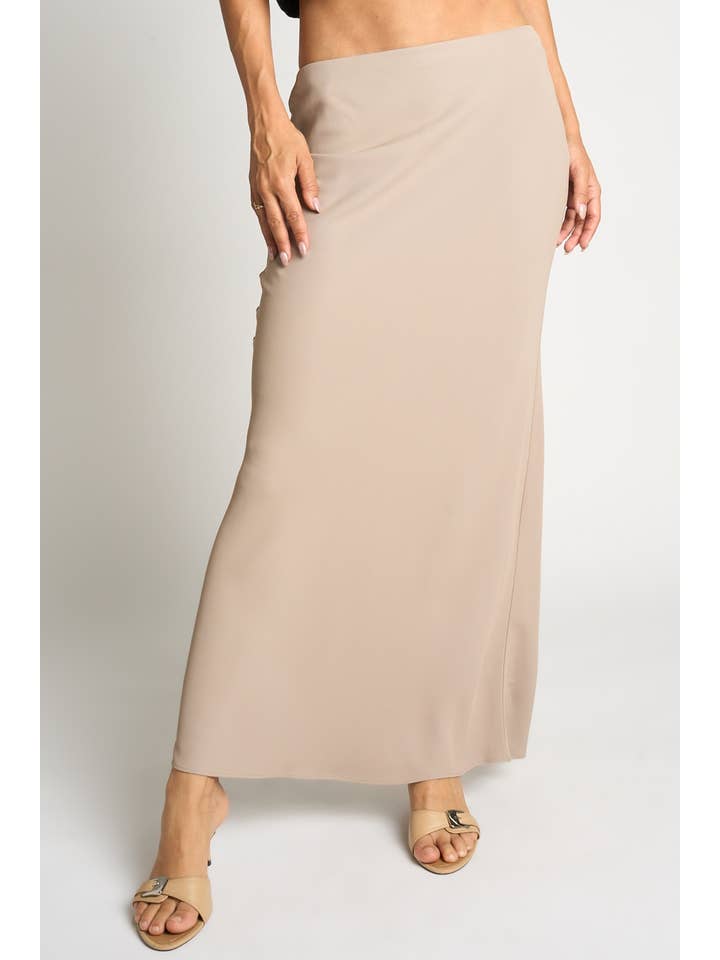 Sans Souci - Wholesale Skirt - Women's - POLY SPAN KNIT BIAS MAXI SKIRT