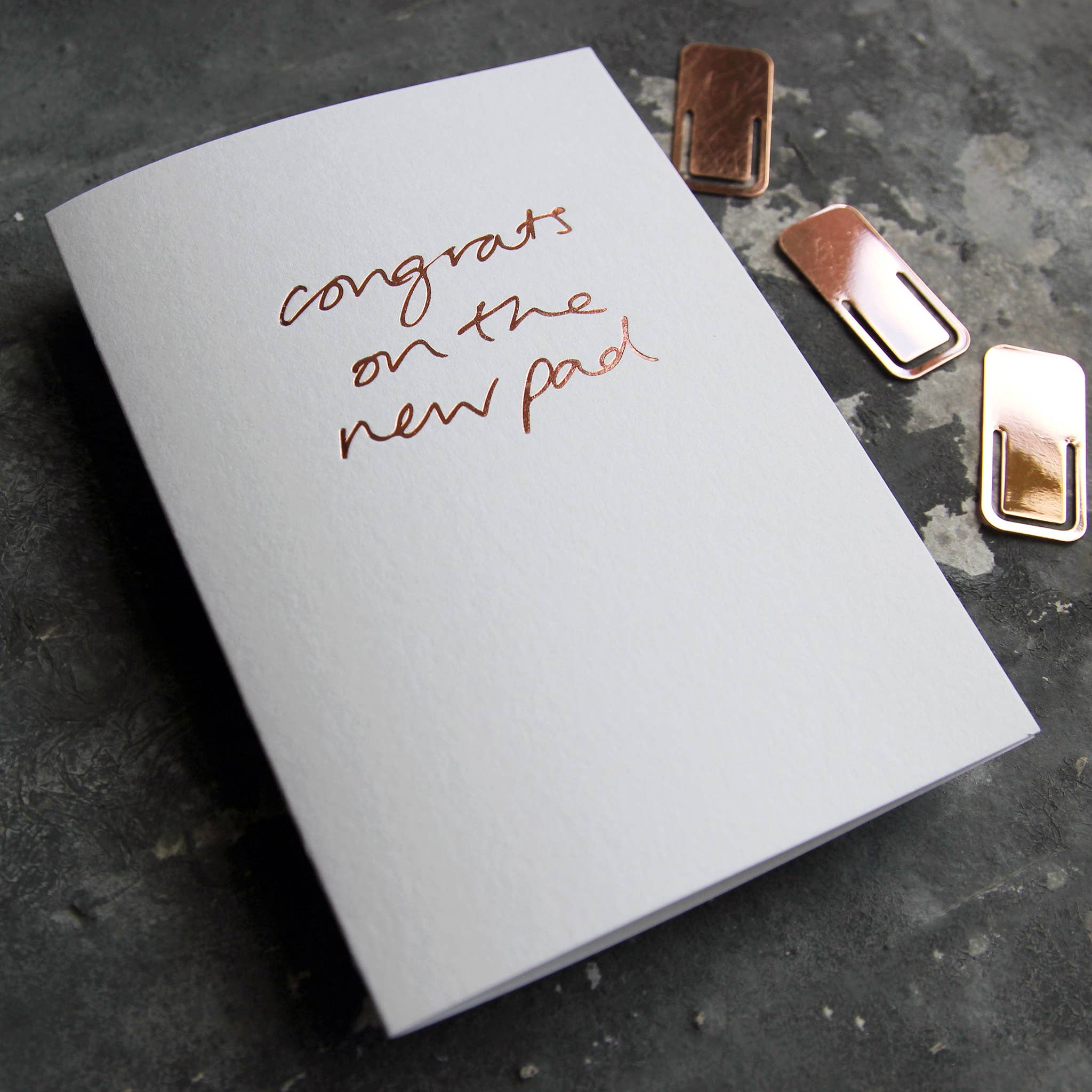 Text From A Friend - Wholesale Congratulations Card - Congrats On The New Pad - Hand Foiled Card1
