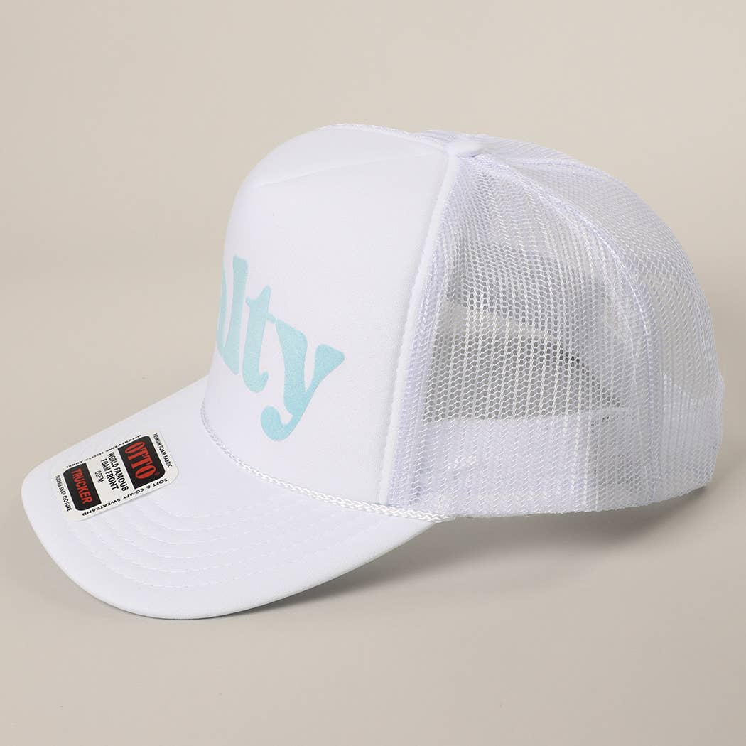 Fashion City – wholesale Trucker hat – Unisex – Salty Text Printed Mesh Back Foam Trucker Hat31
