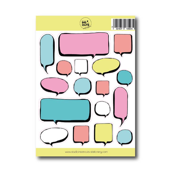 Stickervel | Stickervel Say What | stickervel gekleurd voor wholesale door Studio Ins & Outs