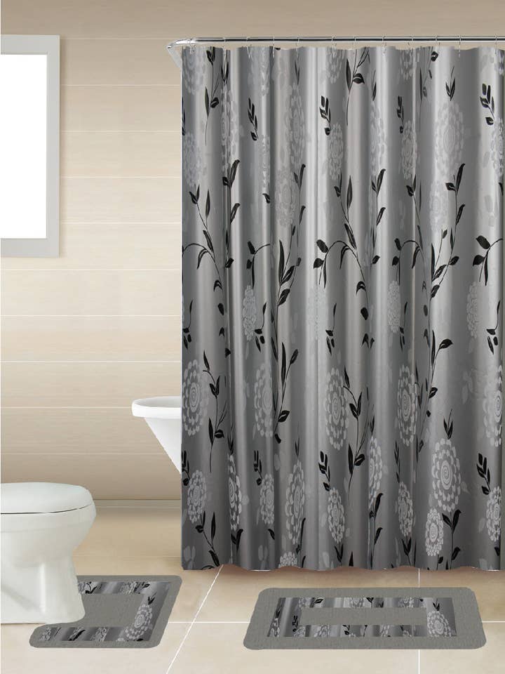 BT674 15PC PRINTED BATH SET for wholesale by Jenin Home Furnishing Inc