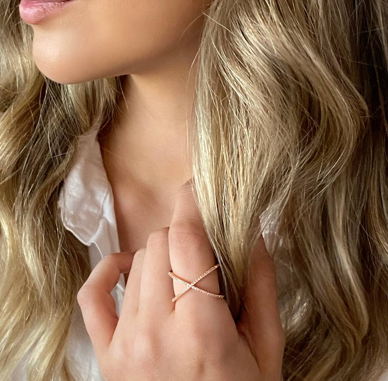 Blush & Co - Wholesale Multi-Stone Ring - Ava Rose Gold Statement Ring1