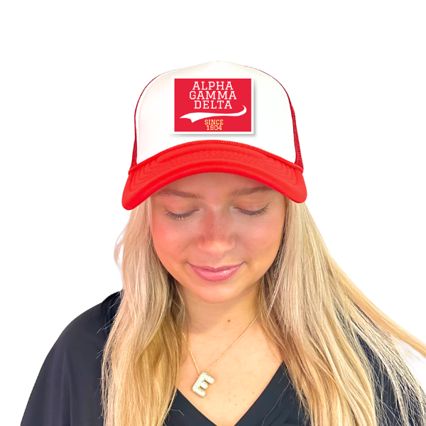 Sarahndipity Shop - Wholesale Trucker Hat - Women's - Sorority Trucker Hat w/ Patch - Collegiate Design44