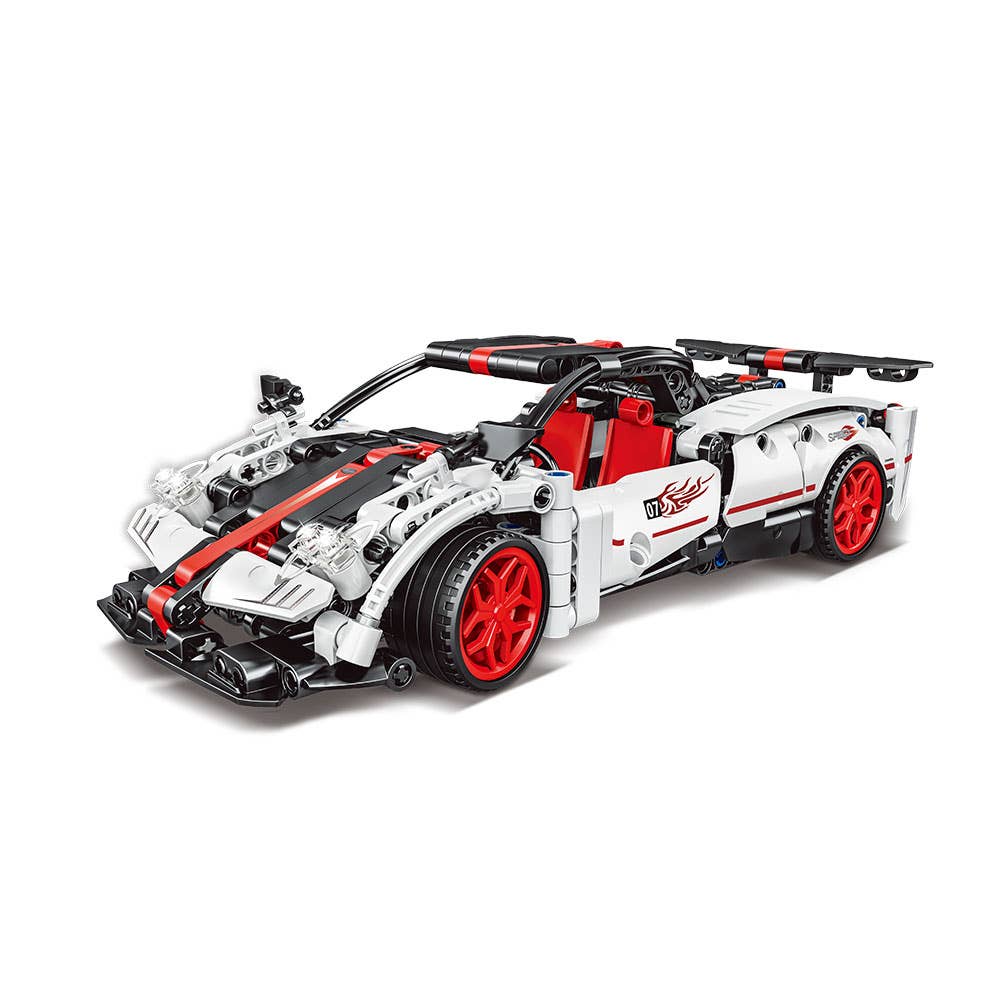 AJ Aguiar - Wholesale Toy Car/Truck - Kids - Technic Racing Car Pullback White 8+ Gears Fittings3