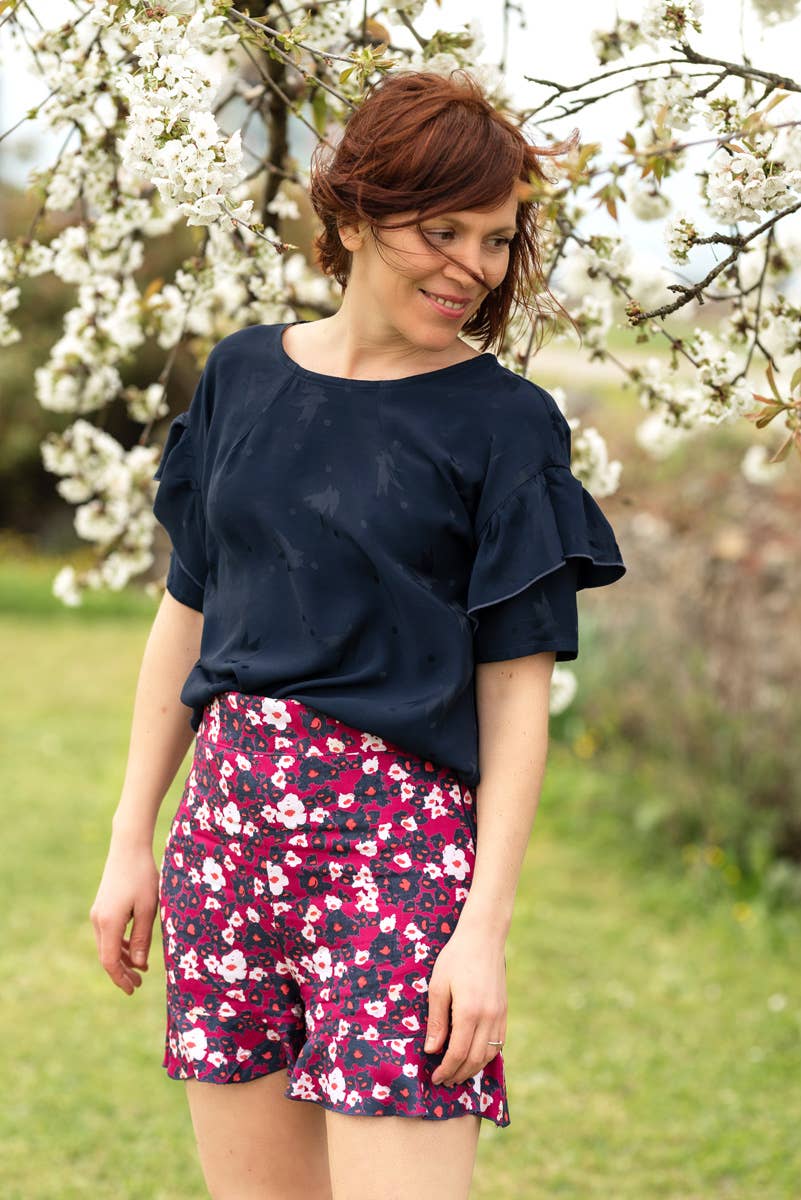 Eglantine et Zoé - Wholesale Fabric - Carlota Pink Magenta Ecovero Viscose Twill Fabric9