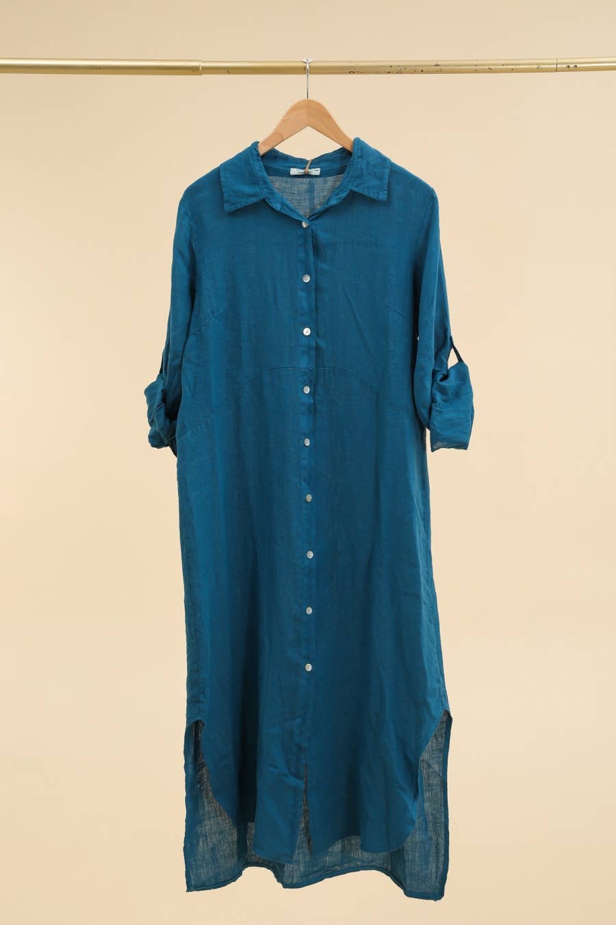 LÉA & LUC - Wholesale Dress - Women's - Long shirt dresses in 100% Linen REF. 148443
