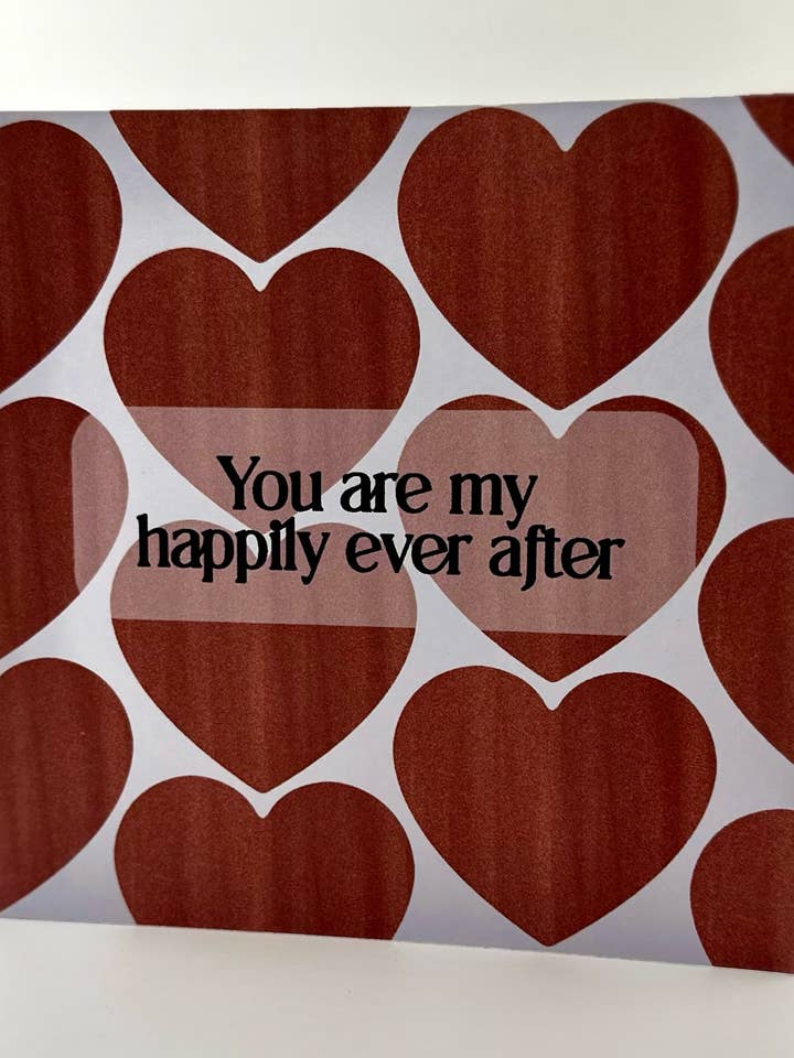 You Are My Happily Ever After Valentines Day Heart Card for wholesale by CatNarts