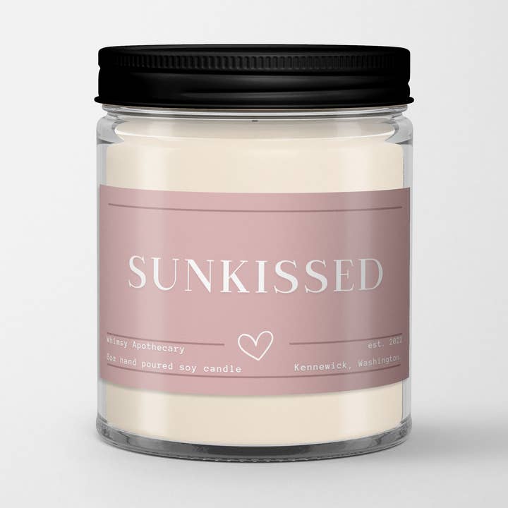 Sunkissed 8oz Soy Candle for wholesale by Whimsy apothecary