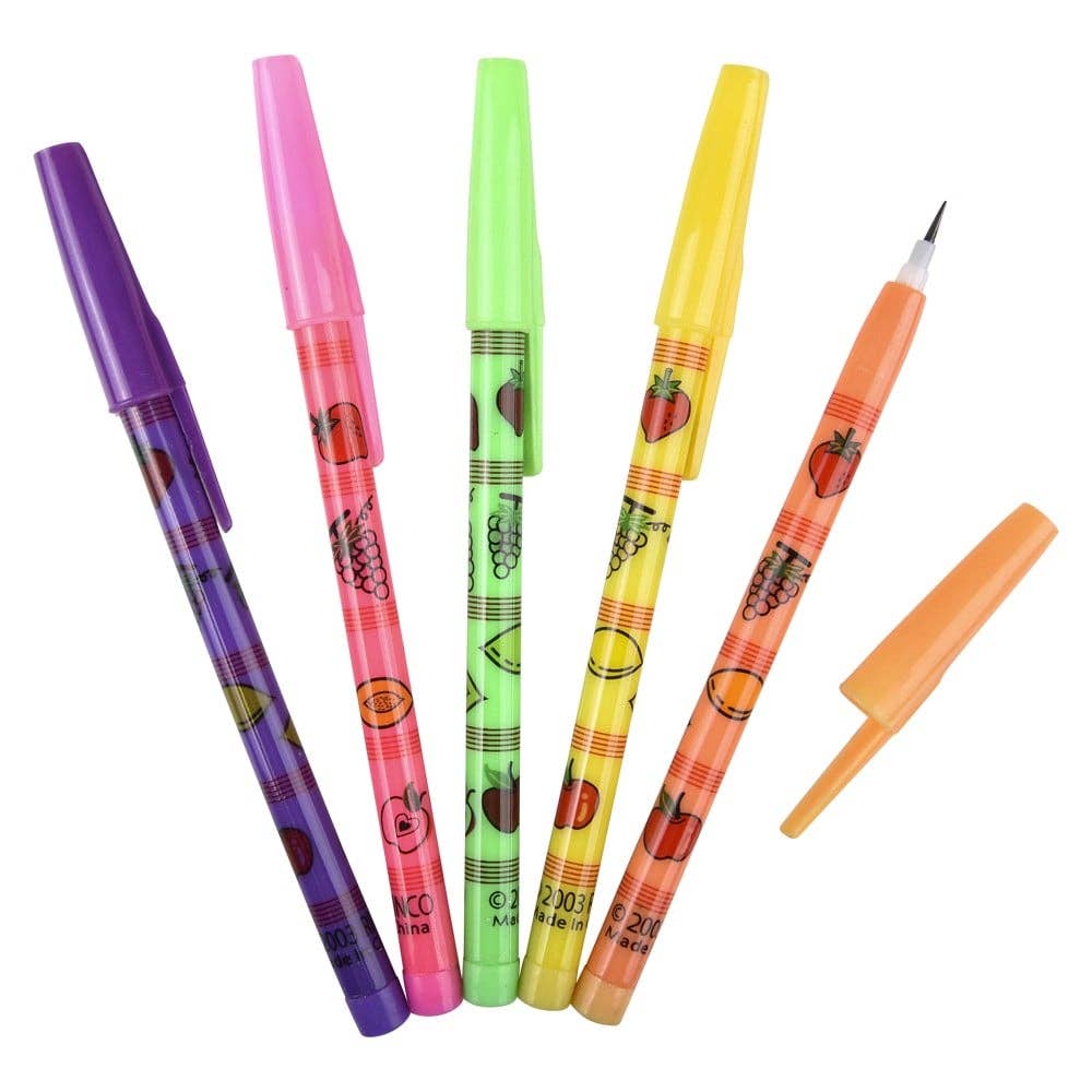 La Luna Bella - Toys - Wholesale Pencil - 5" POP-A-POINT FRUIT PENCIL LLB Stationary2