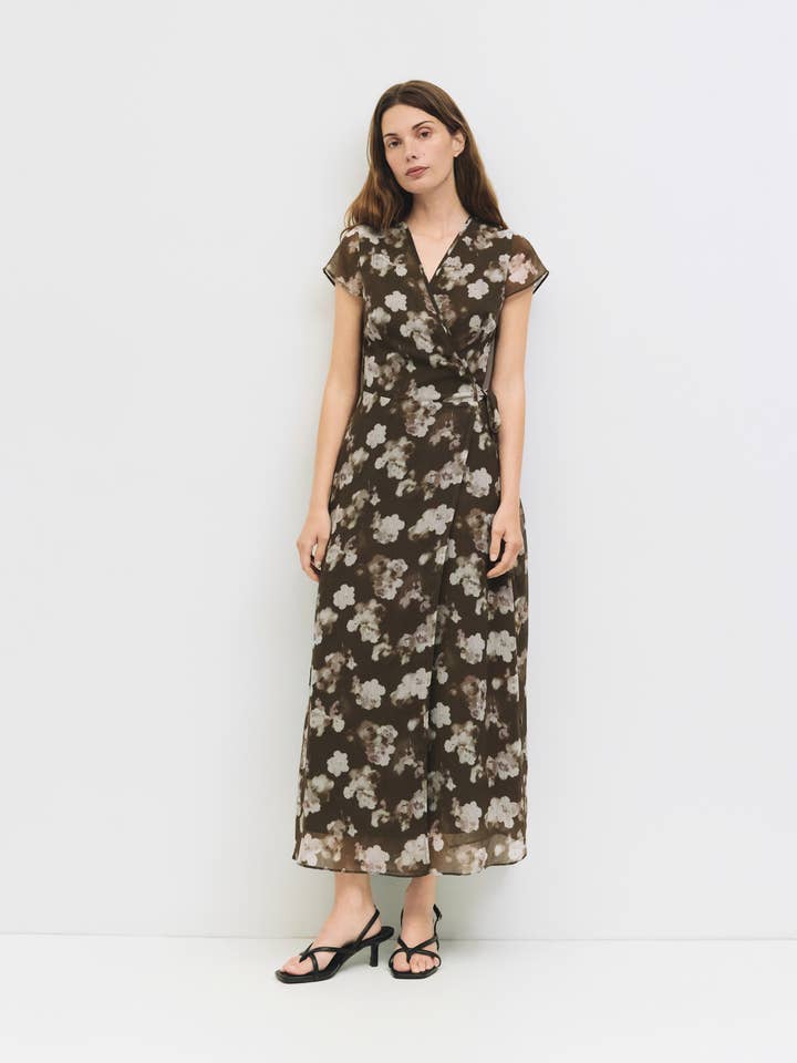 El Vestido Paula | Vestido Largo Cruzado Floral para venta al por mayor de MOD REF