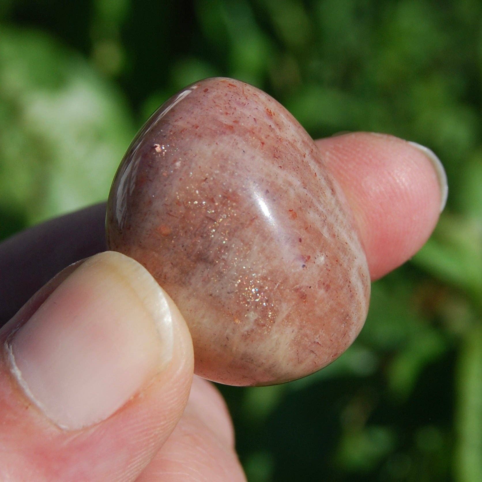 Caspar Curiosities - Wholesale Spiritual Stone/Crystal - AAA Flashy Sunstone Crystal Tumbled Stones, India2