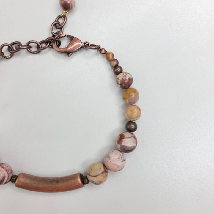 Default Color Fortuna Bracelet - Handmade with Rhyolite Stone Beads for wholesale on Faire5