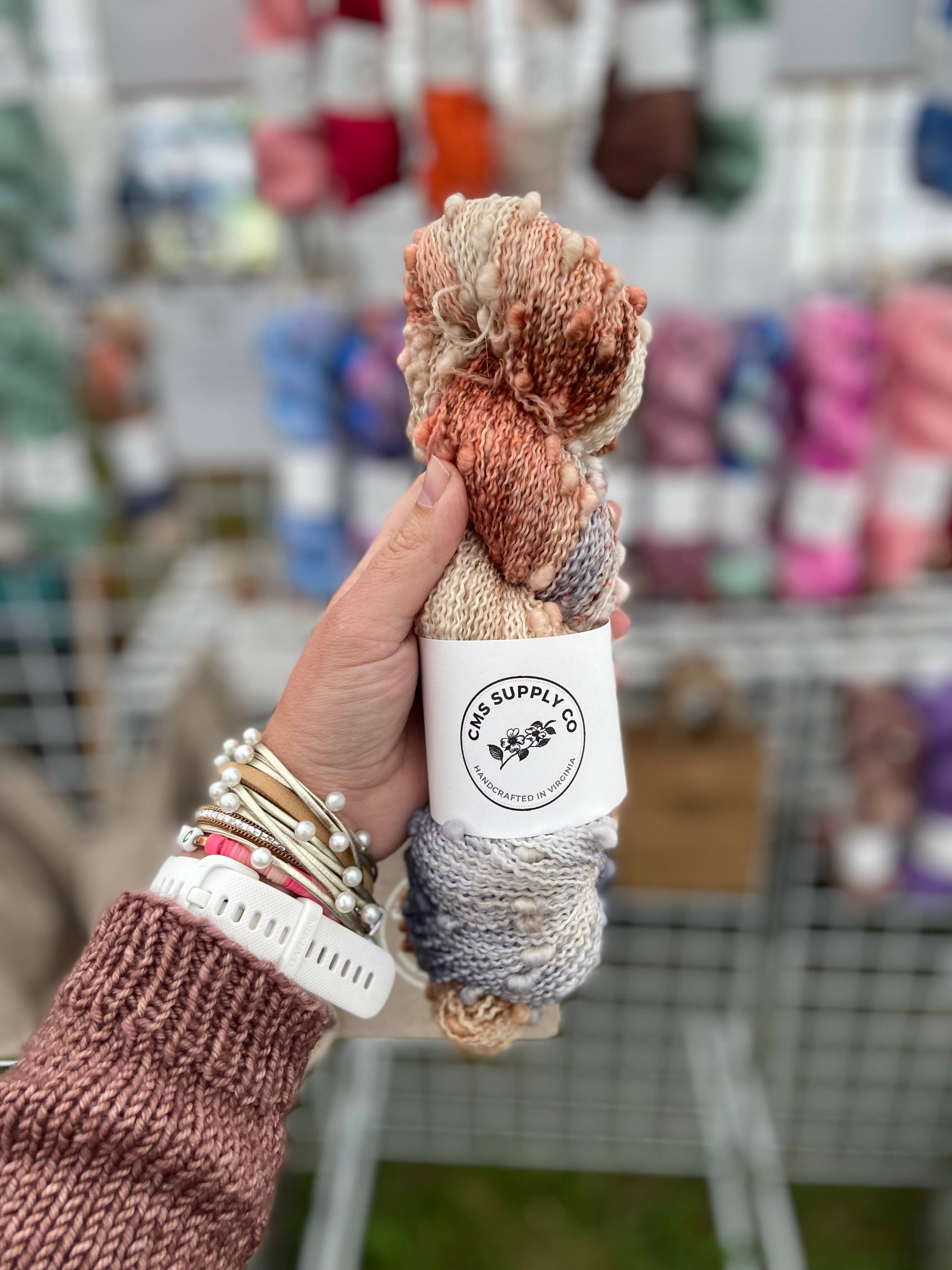 CMS Supply Co - Vente Fils à tricoter - Coloris By the Bay - Fil teint à la main - Plusieurs bases2