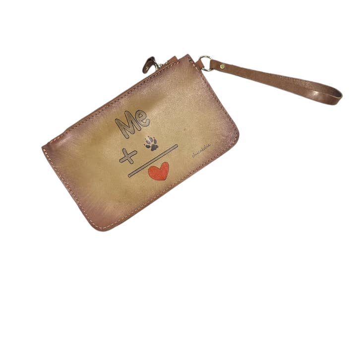 Hand Painted Leather Large Wallet Dog Love for wholesale by CRETE TRADING INC