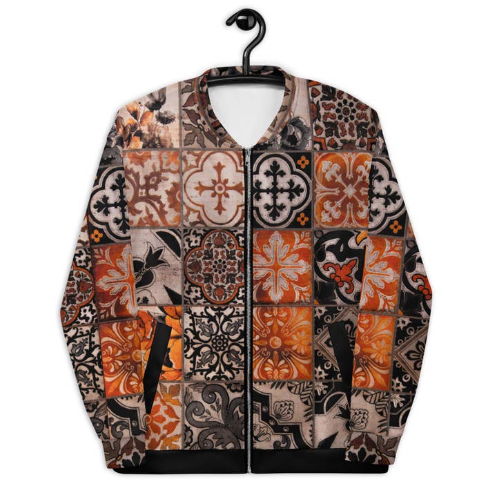 blouson bomber unisexe « Mosaico » pour la vente par Lykanian