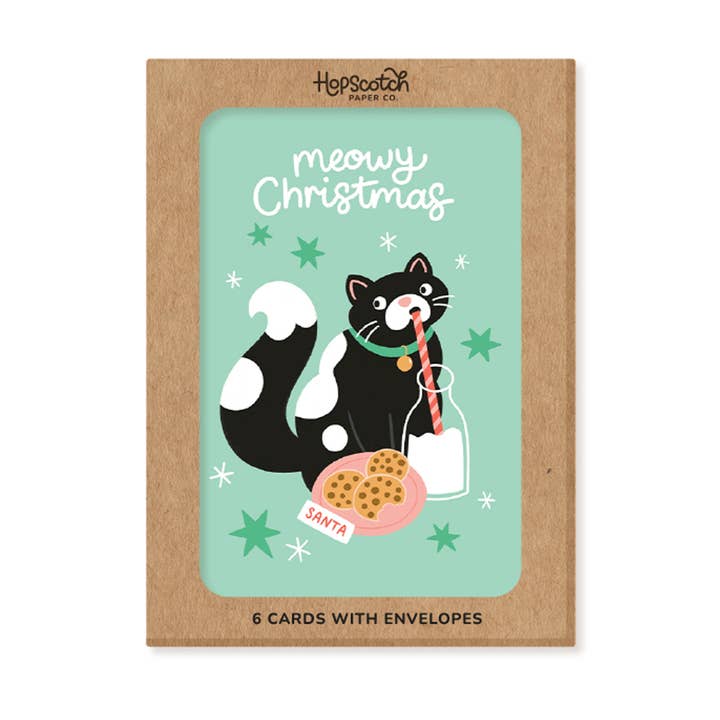 Hopscotch Paper Co. - Wholesale Christmas Card - Naughty Christmas Cats, Boxed Christmas Card Packs