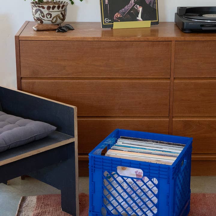 Upton - Wholesale Storage Bin - Collapsible Record Crate - Royal1