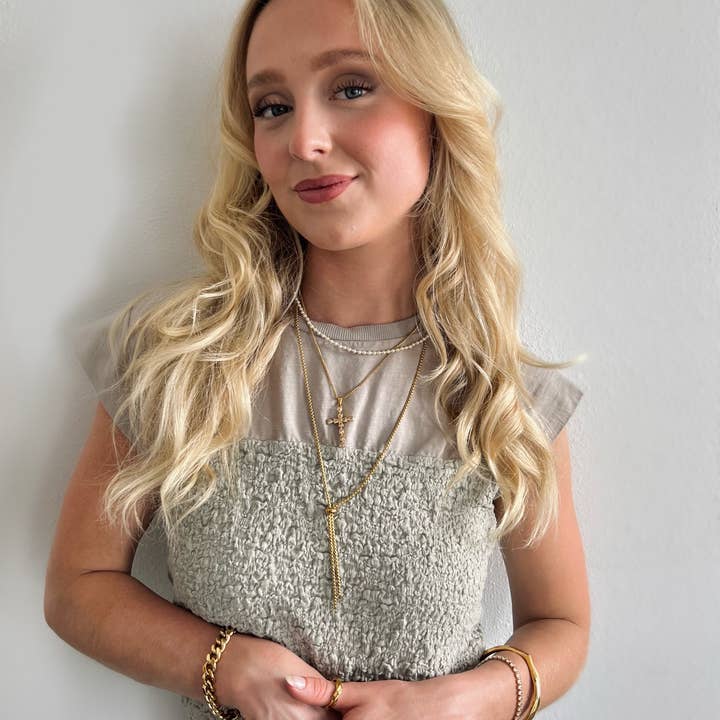 Beljoy – wholesale Y-neck/lariat necklace – Halsey Sliding Bead Lariat Necklace