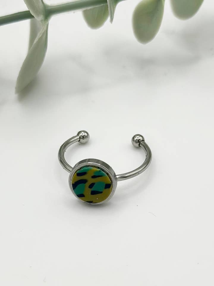 Lime Green Leopard Print - The Ring for wholesale by Make Harrogate