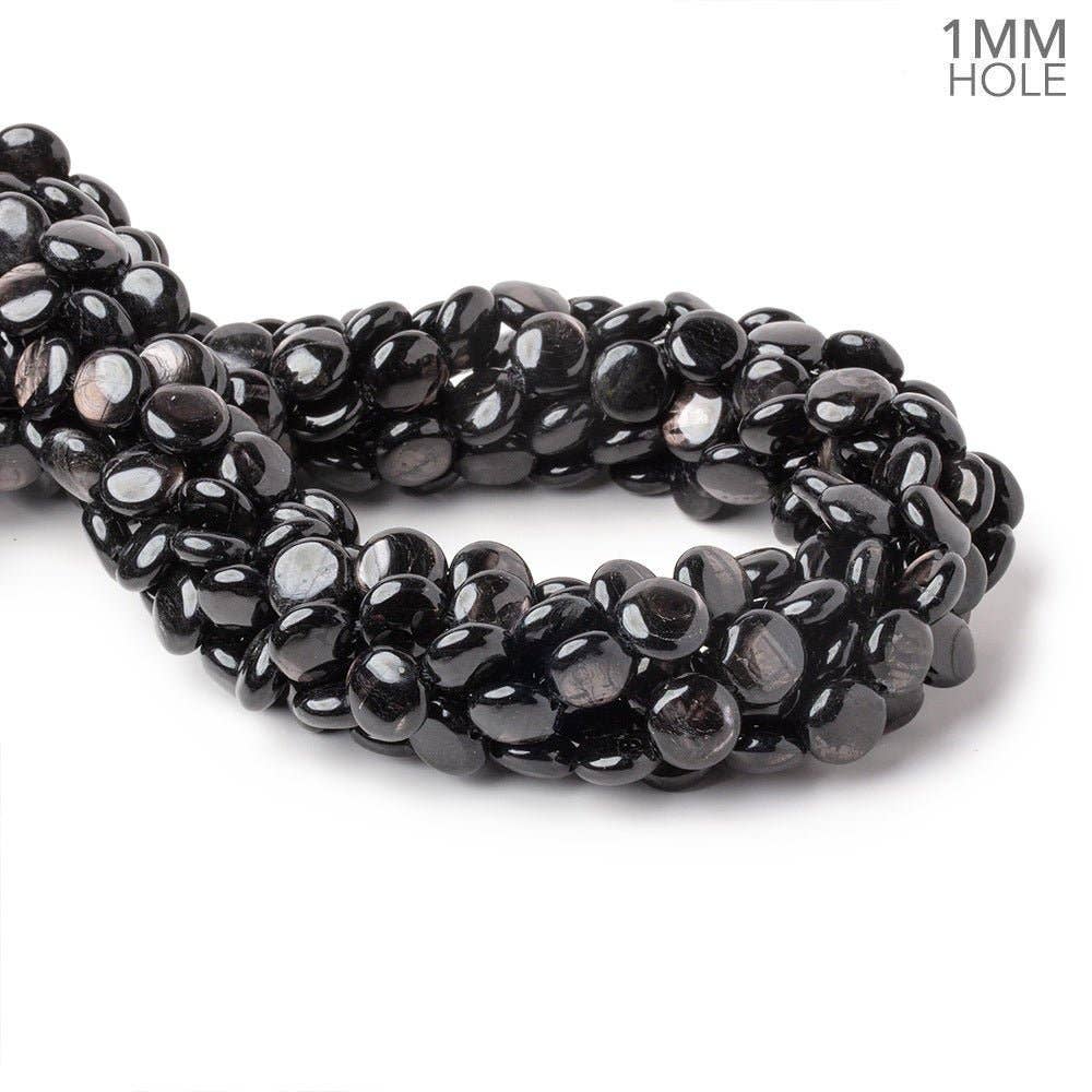 Beads of Cambay – Missangas por atacado – Contas de Moeda Lisa de Hiperstena de 10mm 15,5 polegadas 40 peças Furo de 1mm0