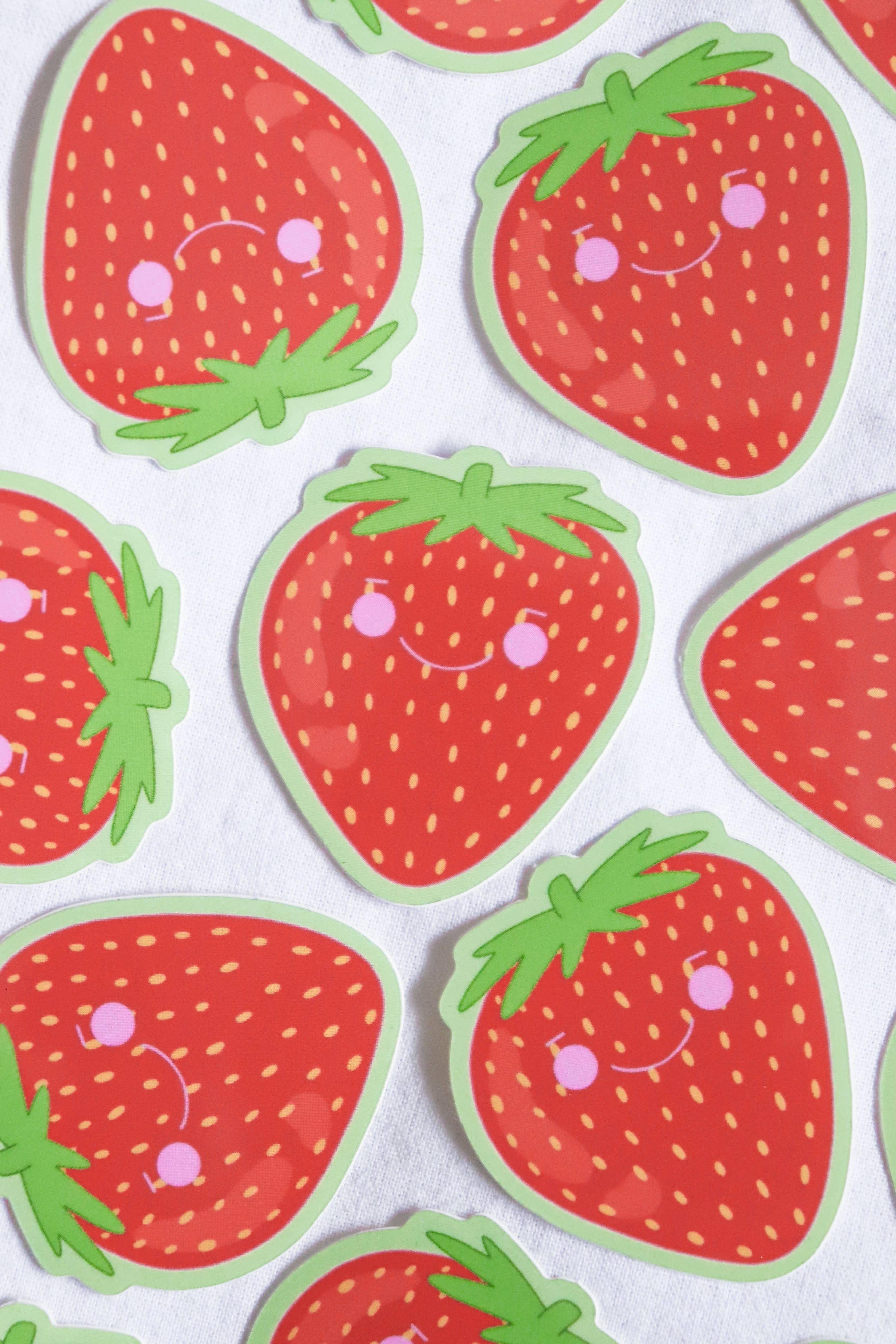 Day Dreamer Studios – wholesale Klistermärke – Little Strawberry | Glansig vattentät vinyl klistermärke8