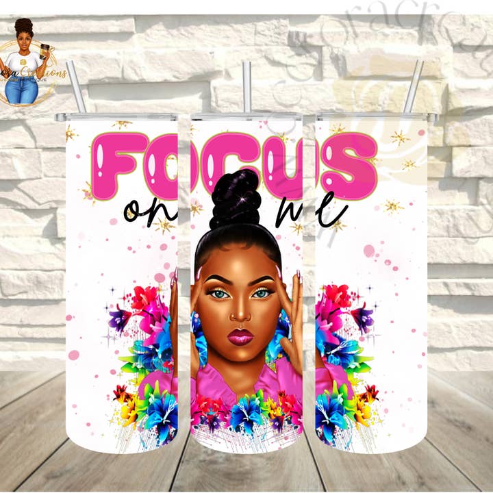 Focus Girl 20 oz Tumbler for wholesale by Deerora Creations