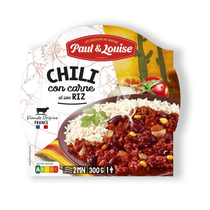 Paul & Louise - Vendita all'ingrosso Riso - Chili con carne e il suo riso (300 g)0
