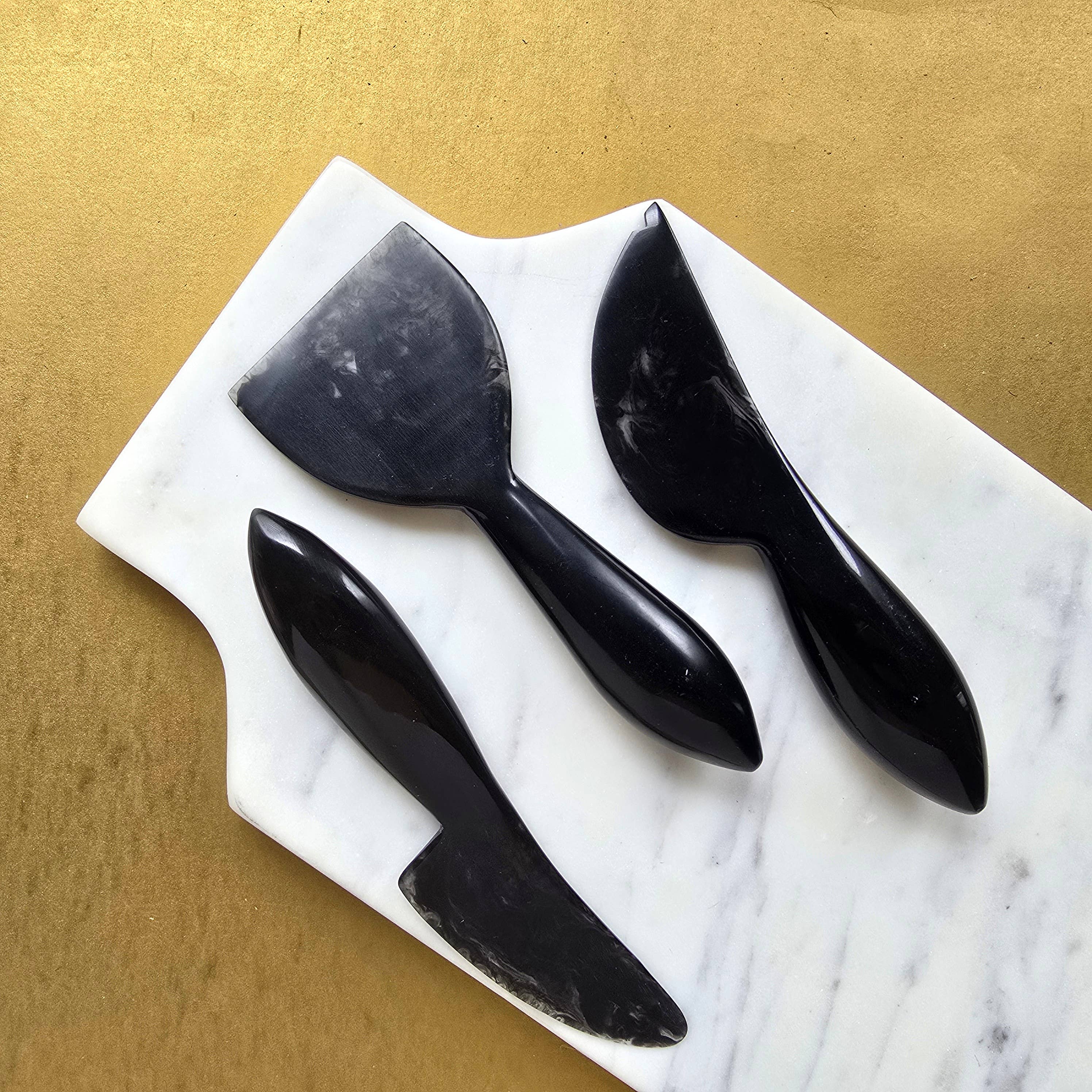 Gibb & Daan – Faca para queijo por atacado – Conjunto de Facas de Queijo de 3 Peças - Ferramentas de Charcutaria em Resina3