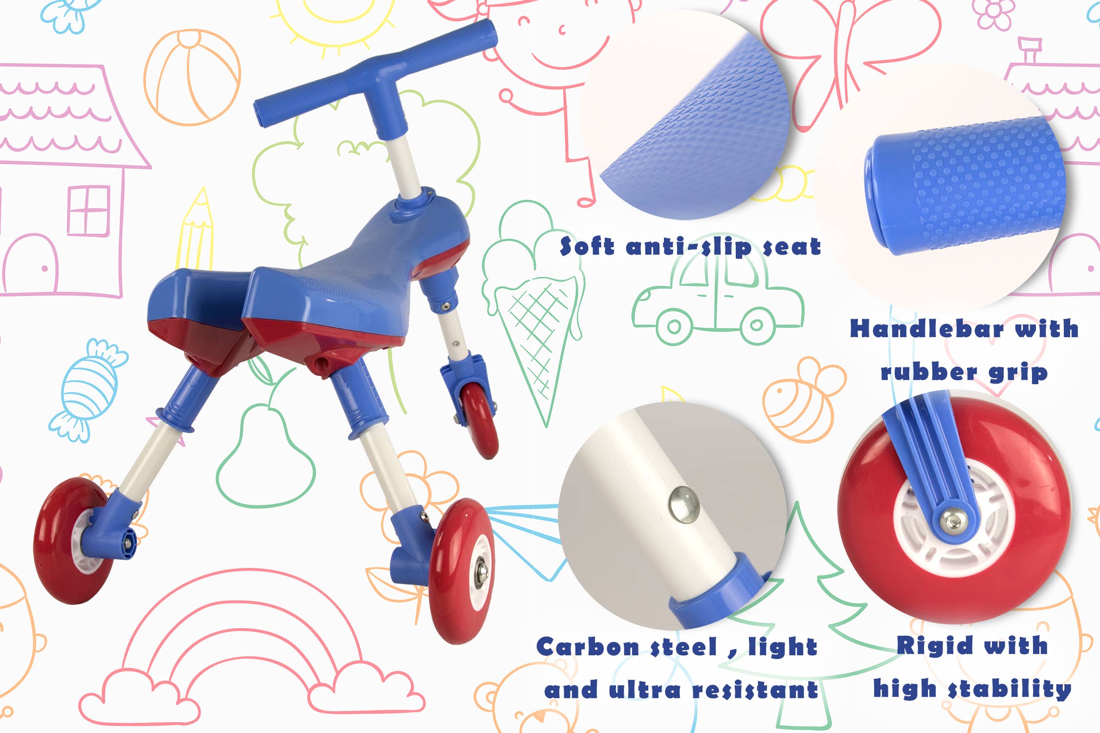 Airel - Wholesale Bike/Scooter - Kids - Airel Tricycle Without Pedals From 1 To 3 Years Old14