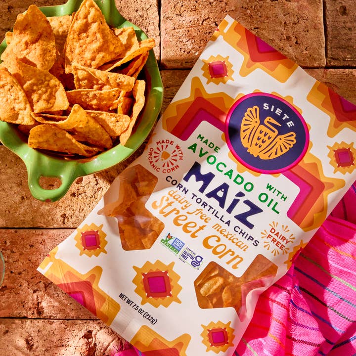 Siete Foods - Wholesale Chips - Maíz Dairy Free Mexican Street Corn Tortilla Chips - 18pk1