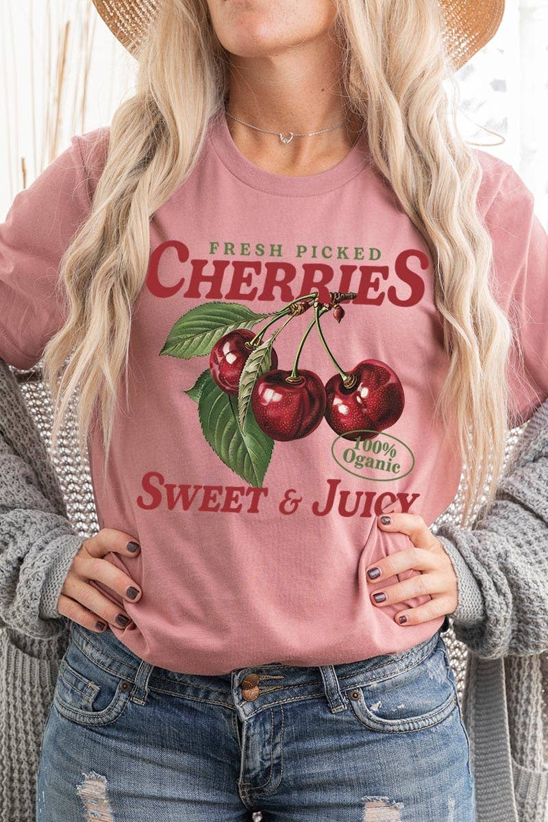 COLORBEAR - Wholesale T-Shirt (Graphic) - Women's - Fresh Picked Cherries Graphic Tee19