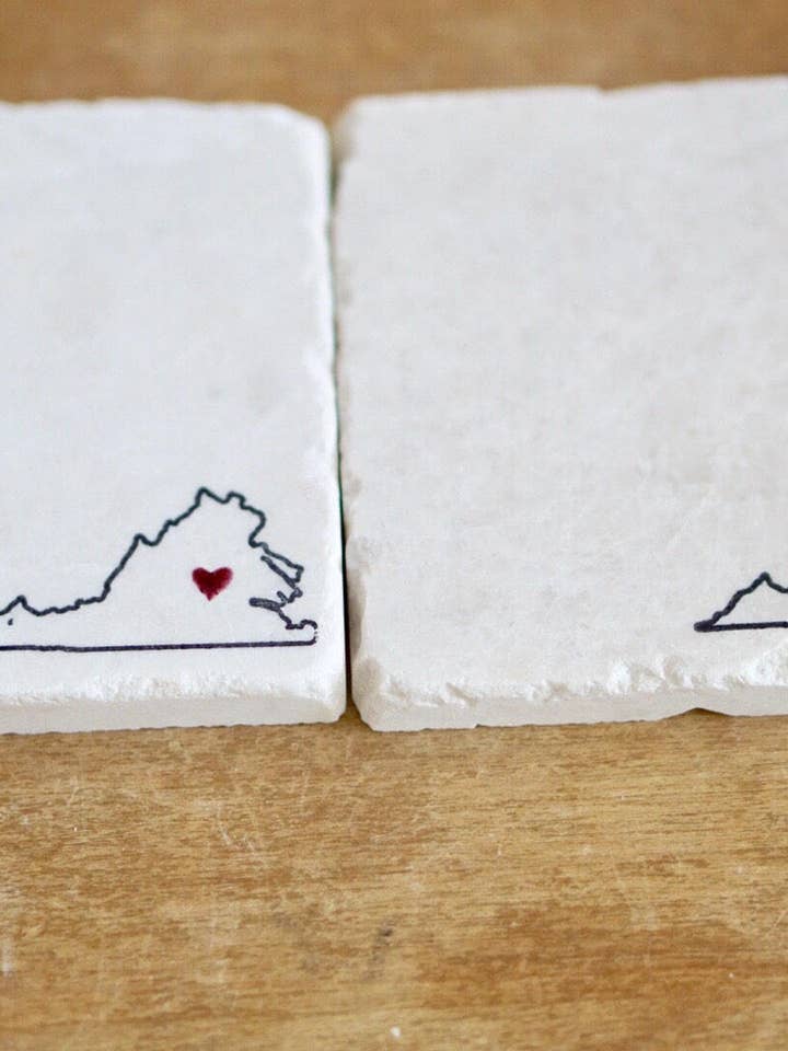 Virginia Marmor Coaster for engroshandel hos Lace, Grace & Peonies Marble Coasters