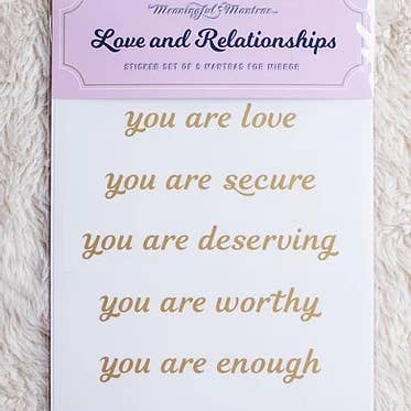 Love & Relationships Mirror Decals for wholesale by Meaningful Mantras
