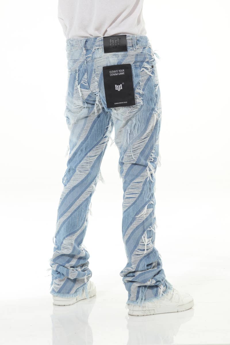Stylo - Wholesale Jeans - Men's - Double Layered Cut and Sewn Stack Flare5