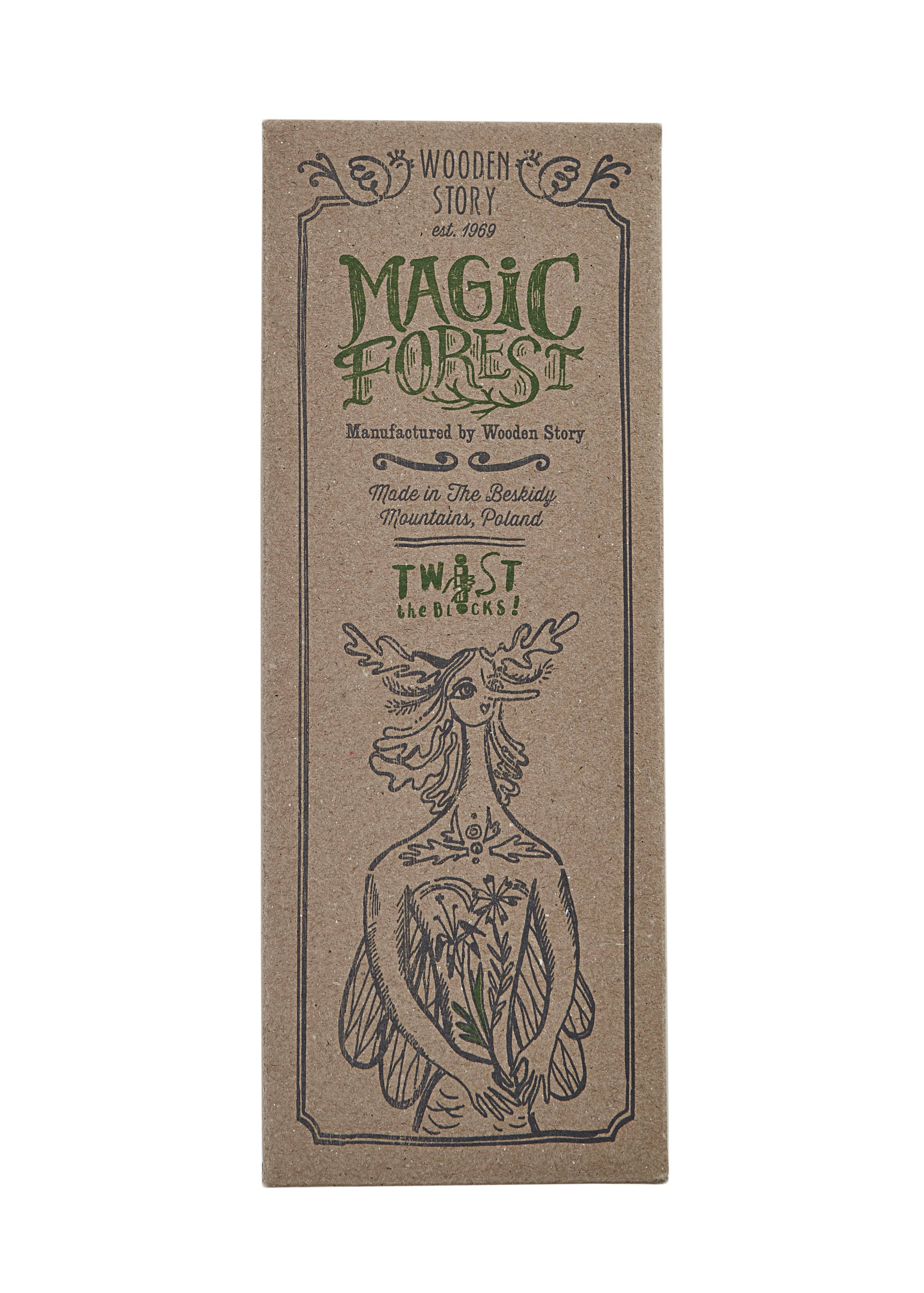 Wooden Story Sp. z o.o. - Wholesale Houten speelgoed - Kinderen - Draai de blokken - Magisch bos - groen4