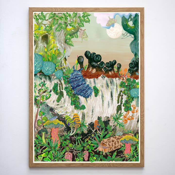 'Denizens of Drizzle', 2024, print in beperkte oplage voor wholesale door Ailsa Munro