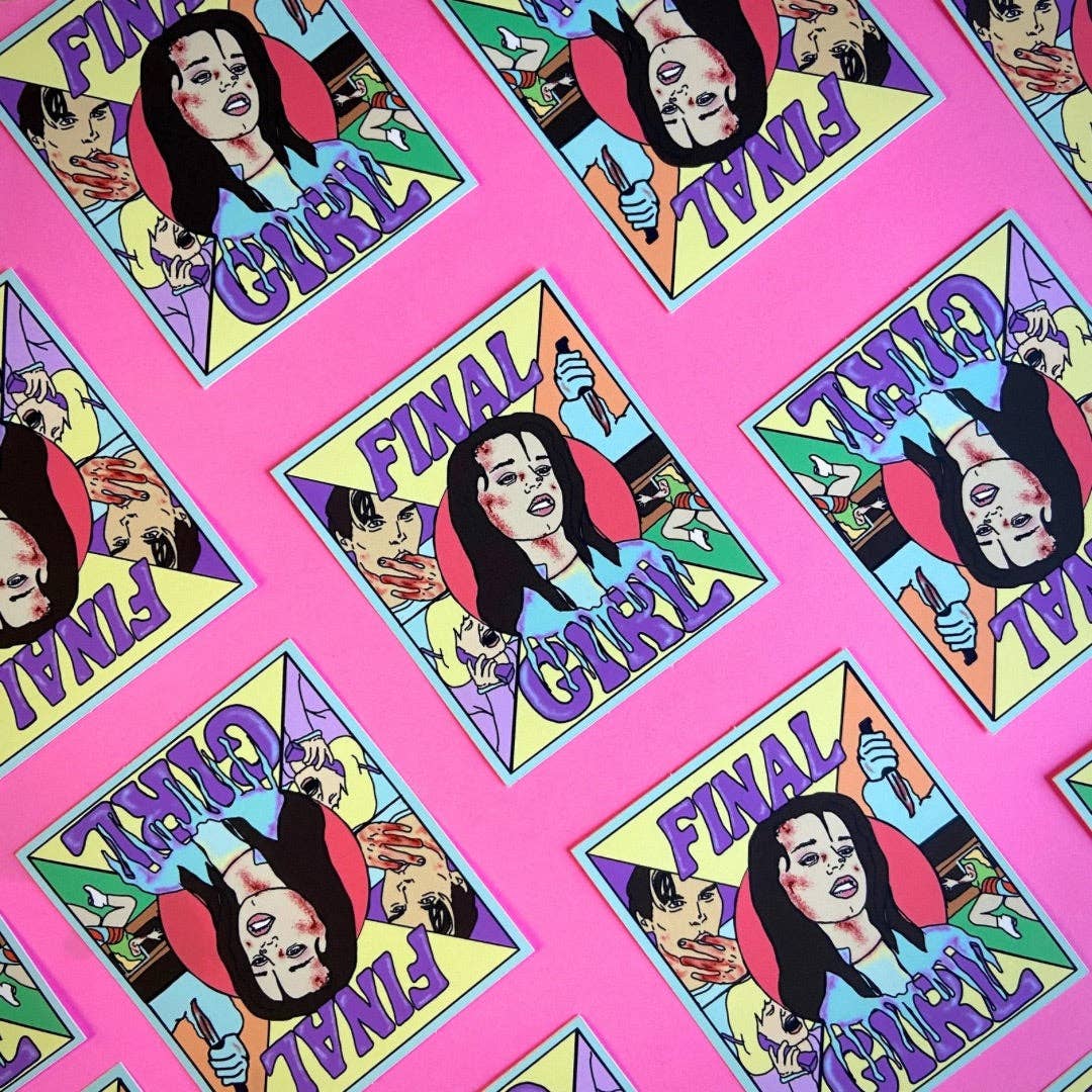 Haunted Fembot - Wholesale Sticker - "Final Girl" Scream 96’  Water Bottle Sticker3