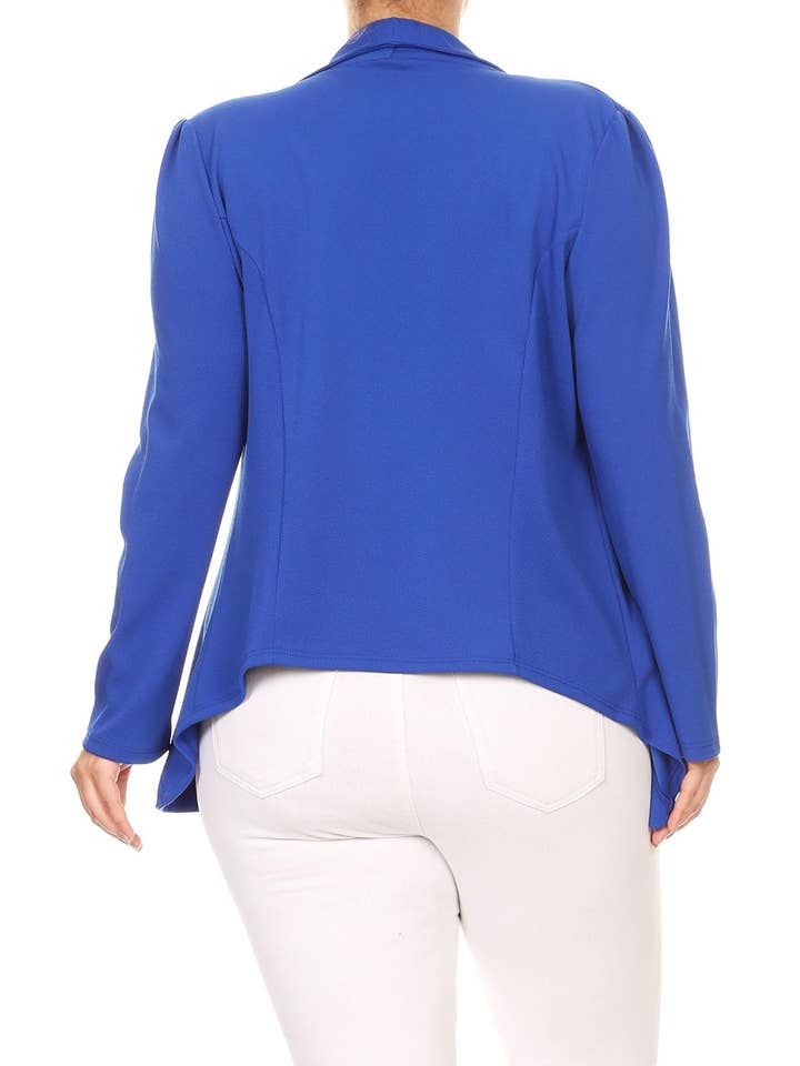 MOA COLLECTION – Blazer - Mulher por atacado – Jaqueta feminina sólida de mangas compridas para escritório47