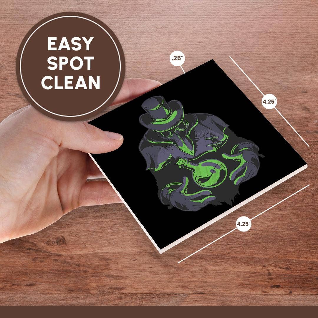 3dRose – Base de copos por atacado – 3dRose, Pássaro Fantasia de Halloween com Fantasia de Morte Horror, Base para Copos6