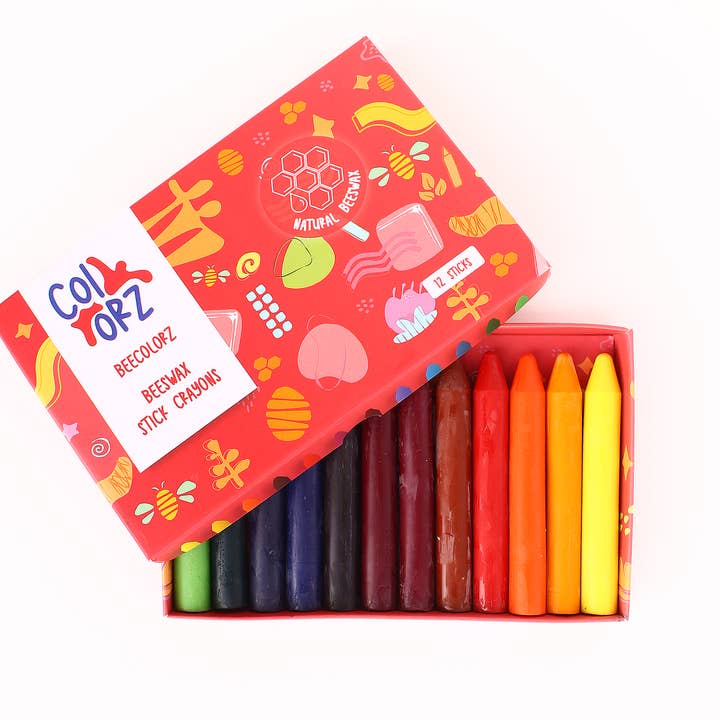 Natural Beeswax Stick Crayons ( 12 Sticks) for wholesale by COLORZ