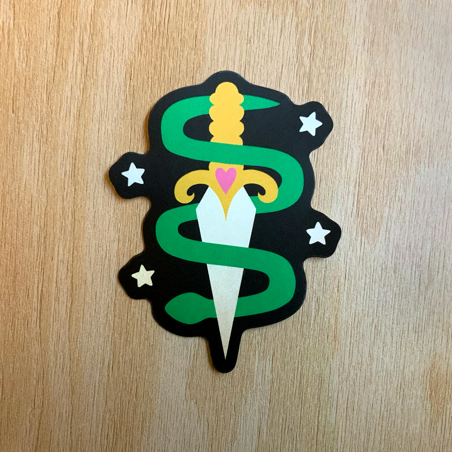 Wildkat Studio - Wholesale Sticker - Snake & Dagger Sticker2