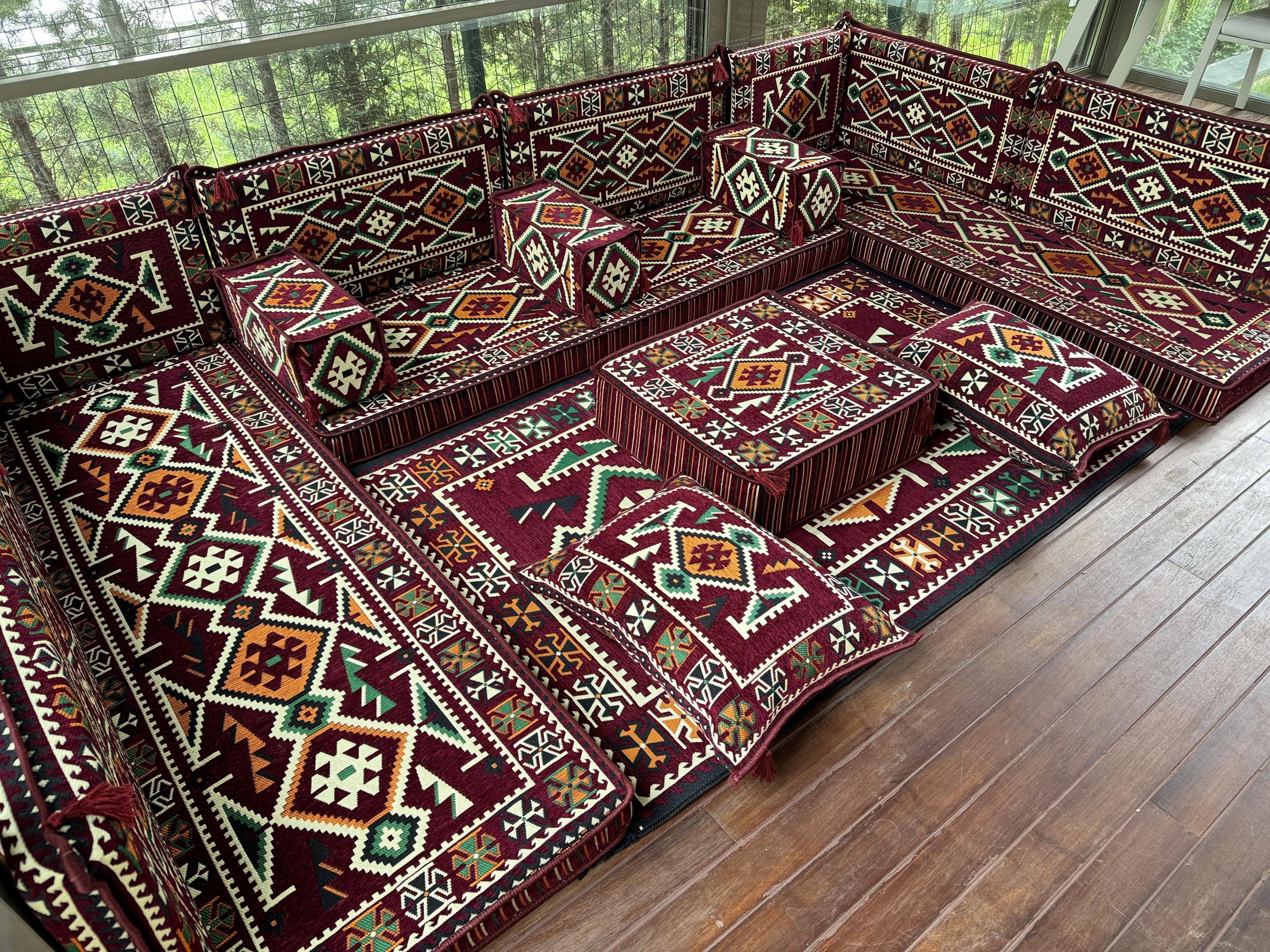 The Loom Wholesale – wholesale Sofa – Handmade Kilim Sofa Set for Rustic Floor Seating0