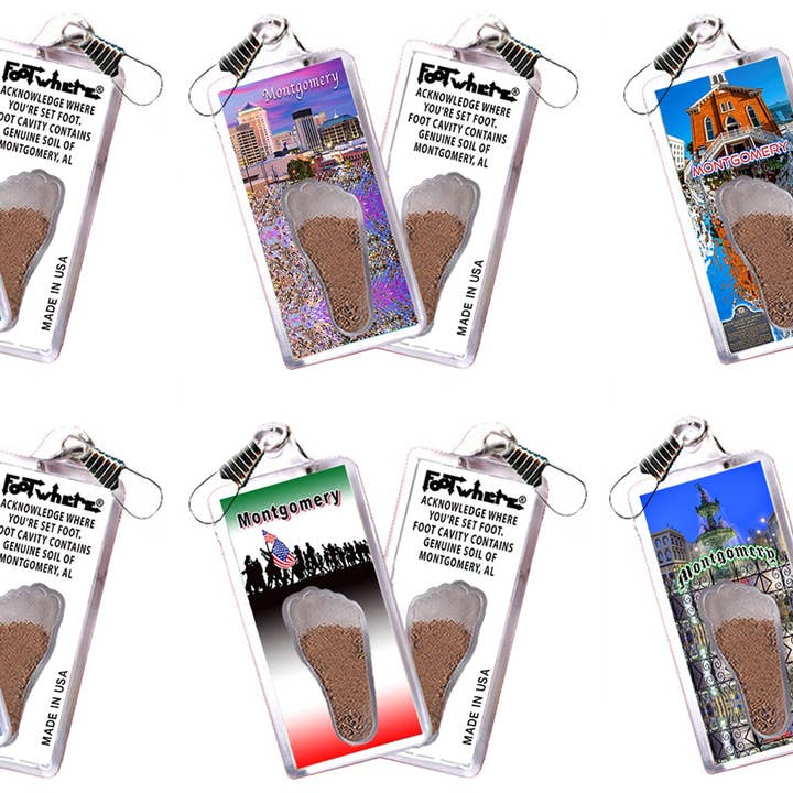 Tirettes-souvenirs Montgomery FootWhere®. 72 pièces/6 styles assortis. pour la vente par FootWhere- USA Group, Inc.