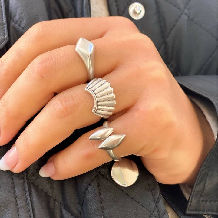 Christina Christi – Engroshandel Statementring – Boho Ringe Sølv, Brede Ringe1