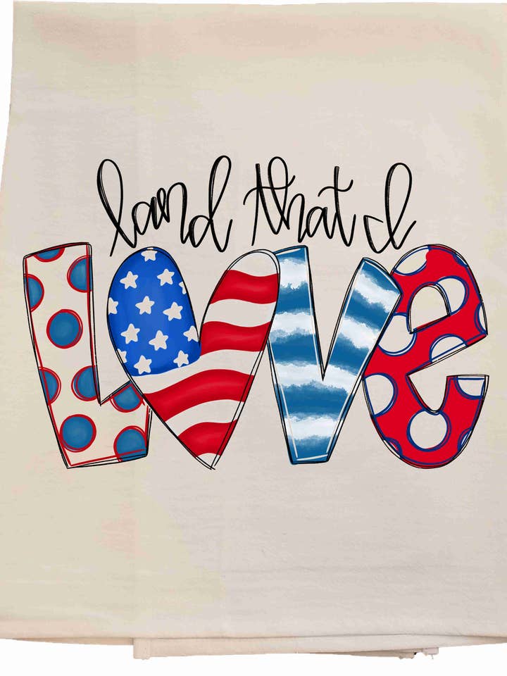 Land Thant I Love Torchon pour la vente par Bunnies and Bows