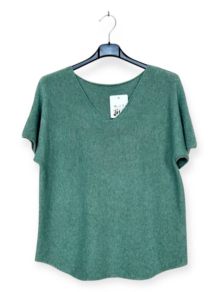 Lucky Nana - Wholesale Knit Top - Women's - AH 2203 - Soft Short-Sleeve Top36