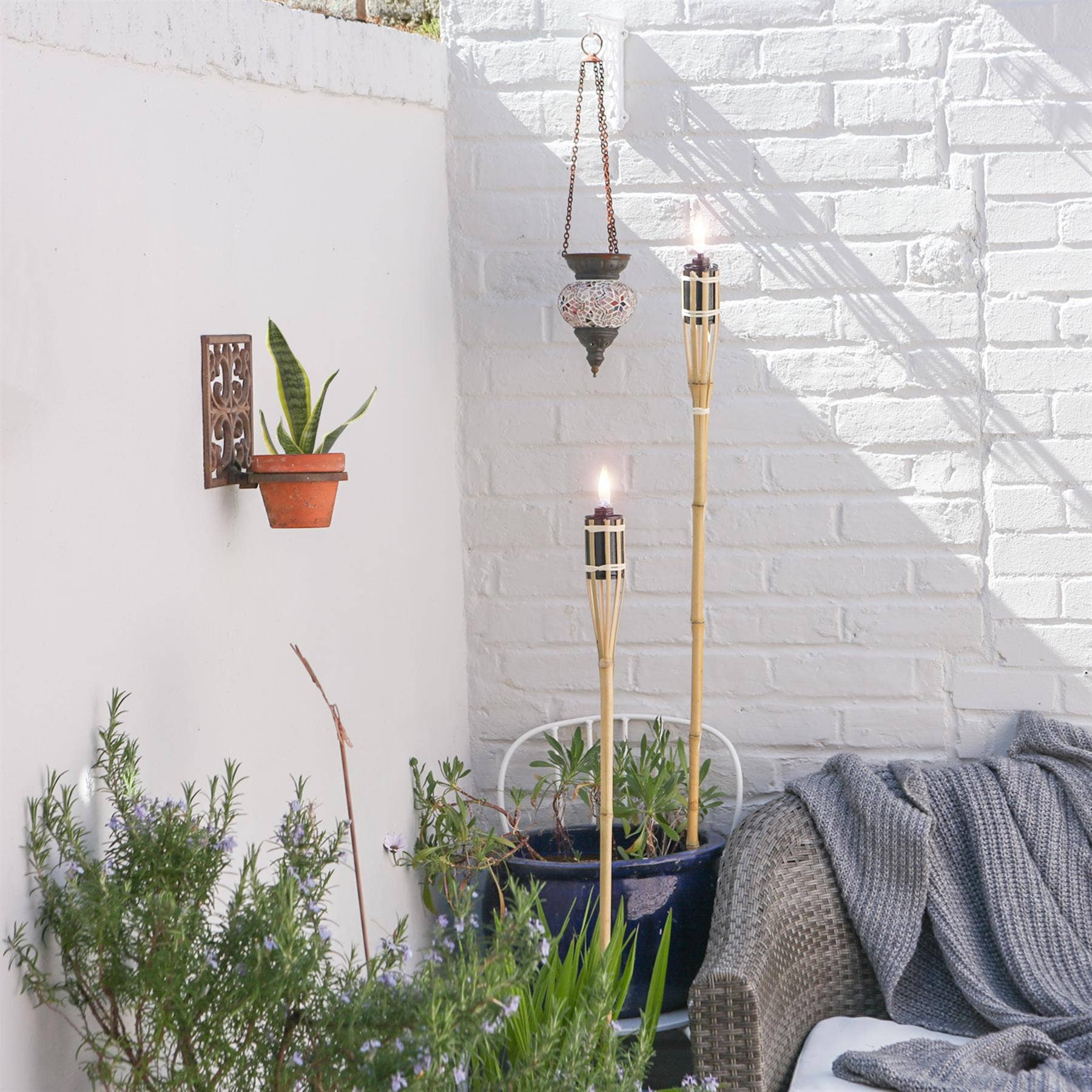 Rinkit Ltd - Wholesale Jar/Filled Candle - Harbour Housewares Bamboo Garden Tiki Torch - Natural1